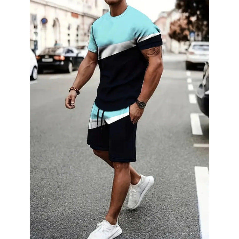 Sports Short-sleeved T-shirt Suit Two-piece Outdoor SUT2KSBN3G8F - D&A