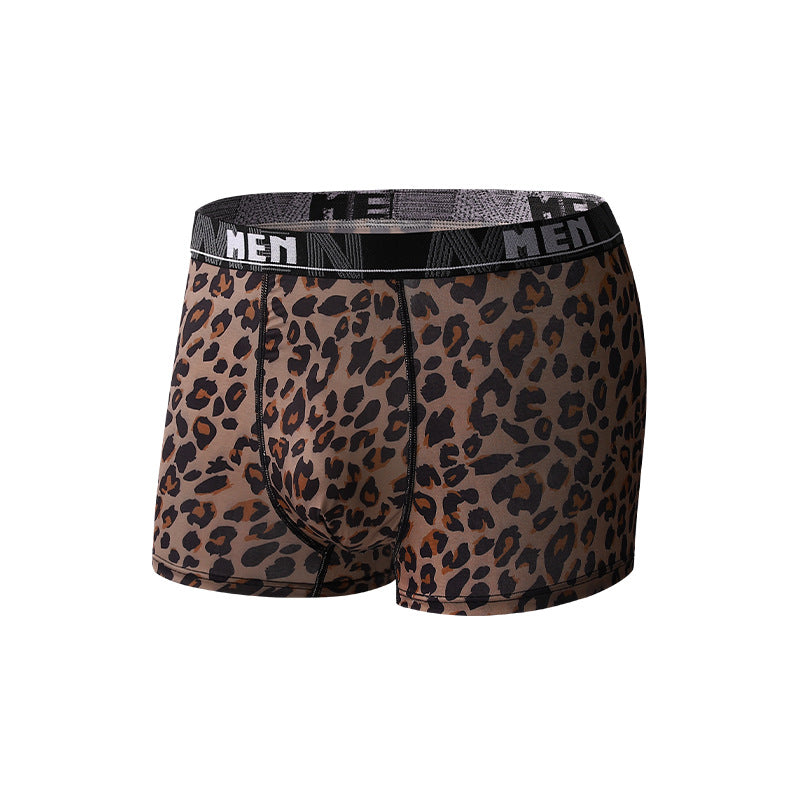 Plus Size Men's Underpants Boxers Mid Waist 9091 Brown - D&A