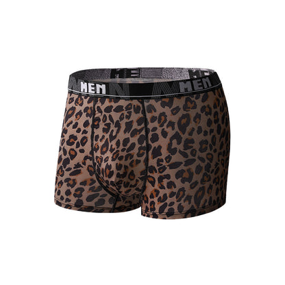 Plus Size Men's Underpants Boxers Mid Waist 9091 Brown - D&A