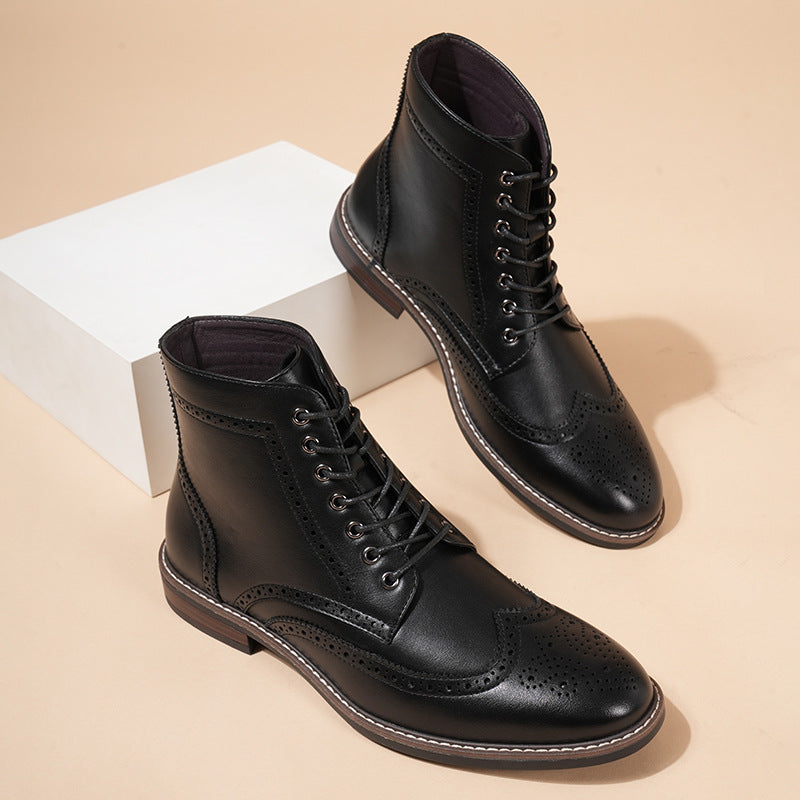 Autumn And Winter New Retro High-top Men's Work Ankle Boots - D&A