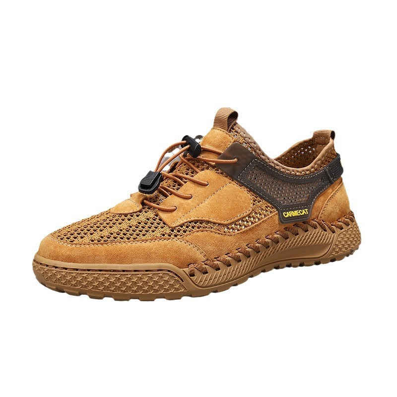 Hand-stitched All-match Breathable Comfortable Genuine - D&A