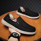 Plus Size Men's Canvas Shoes One Pedal Loafer Cloth Shoes - D&A