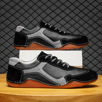 Casual Versatile Octopus Gommino Lace-up Hot Fashion Fashionmonger Men's Shoes Black - D&A