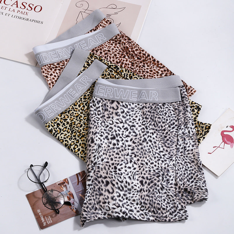 Men's Large Size Loose Leopard Print Comfortable Loose Underwear - D&A