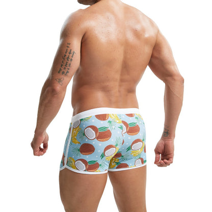 Summer Men's Nylon Printing Swim Briefs - D&A