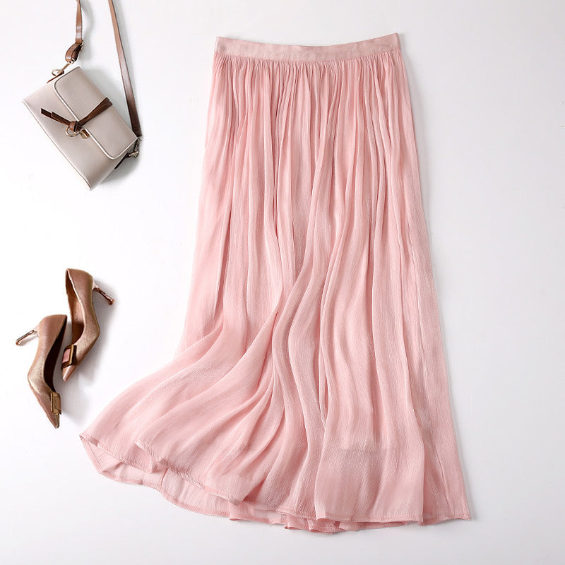 Slim Slimming Mid-length Elegant Pendant Summer Elastic Skirt - D&A