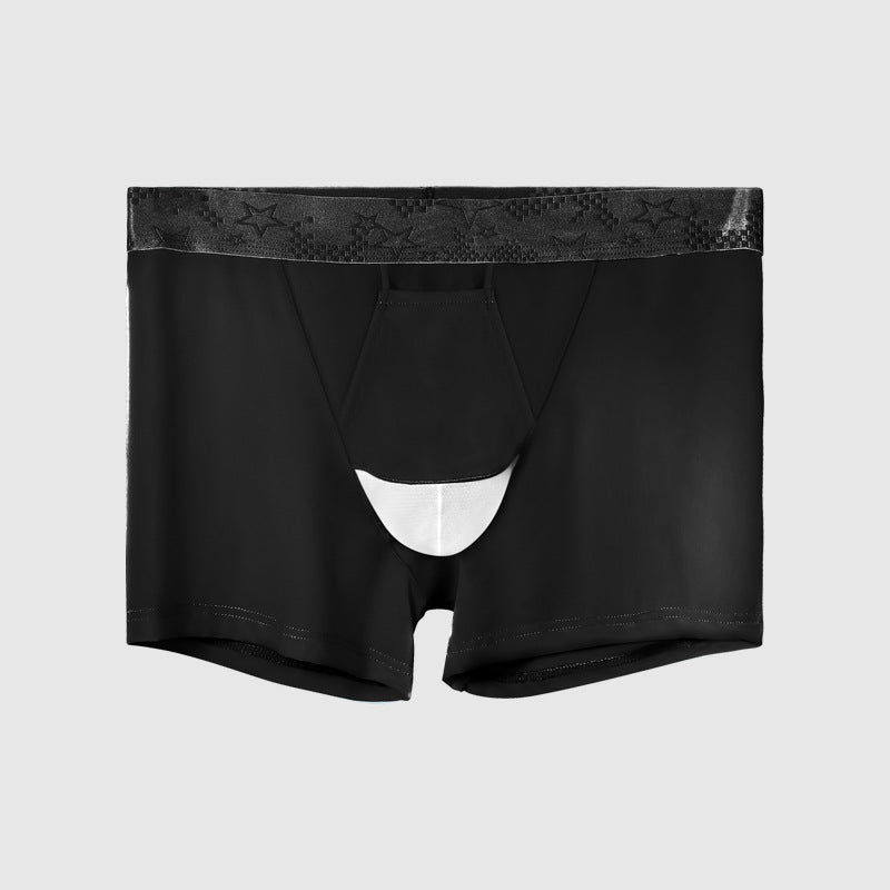 Vein Underwear Men's Ice Silk Boyshorts Black - D&A