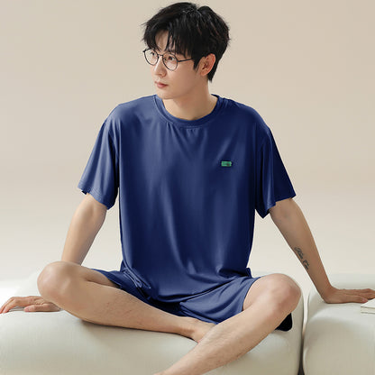 Short Sleeve Cool Wearable Ice Silk Homewear A25520 - D&A
