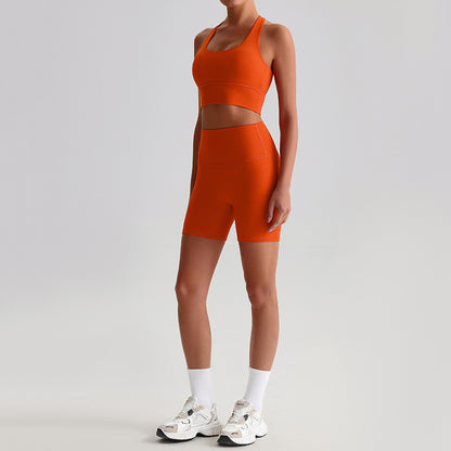Fashion Sports Fitness Yoga Wear Suit Women 0197 Fox Red Suit - D&A