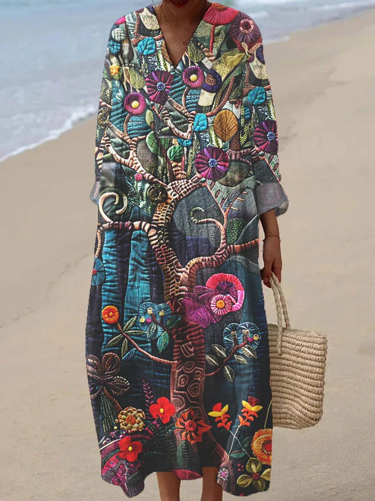 Holiday Long Sleeve Shirt Dress Women's Casual BJ182E02340 - D&A