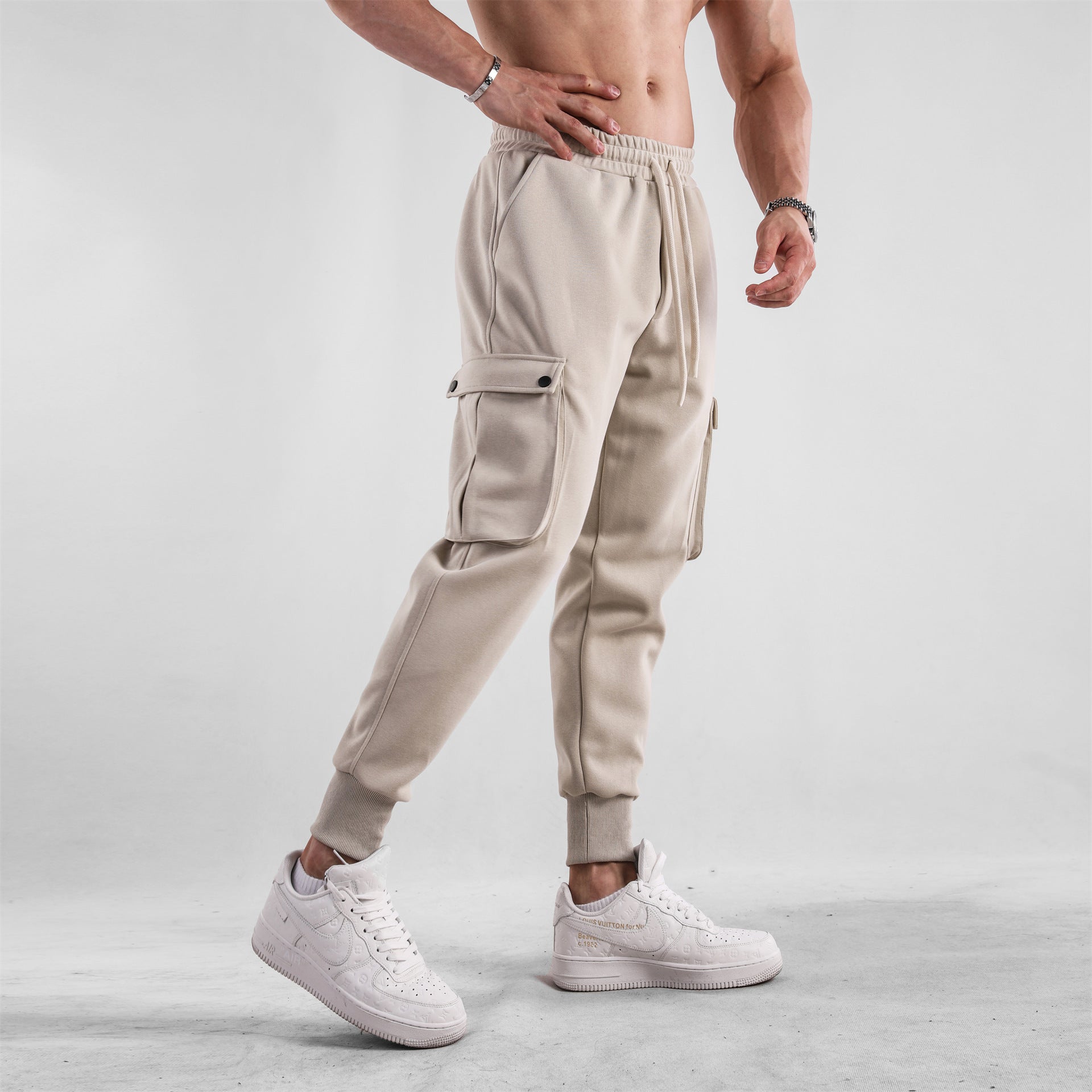 Men's Loose Close Up Ankle-tied American Sports Trousers - D&A