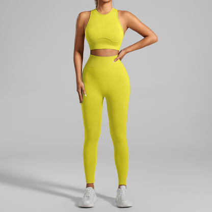 High-strength Running Tight Seamless Yoga Clothes Suit Apple Green - D&A