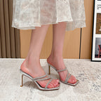 Women's Stiletto Heel Shallow Mouth Sandals - D&A
