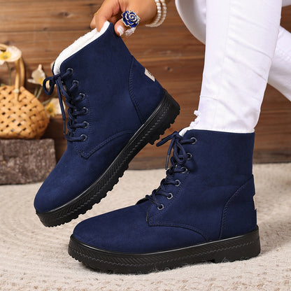 Women's Fashionable Waterproof High-top Cotton-padded Snow Boots - D&A