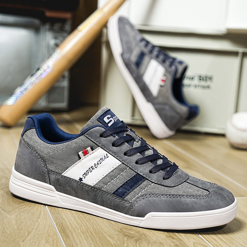 New Plus Size Denim Men's Outdoor Casual Shoes Dark Gray - D&A