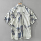 Japanese Trendy Printed Short Sleeve Shirt - D&A