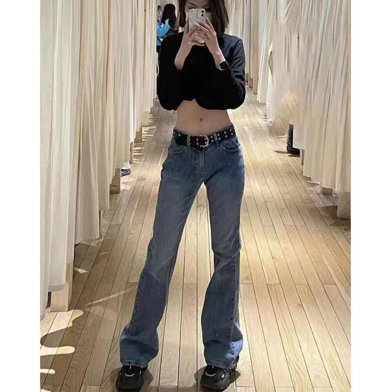 Jeans Slim Fit Low Waist Long Pants - D&A