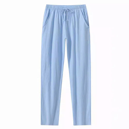 Cotton And Linen Beach Pants Men's Loose Casual - D&A