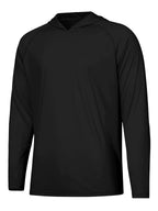 Outdoor UV-proof Fishing Long Sleeve Hooded Thin Top Protection Black - D&A