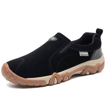 Plus Size Outdoor Sports Soft Sole Casual Men's Shoes 836 Black - D&A