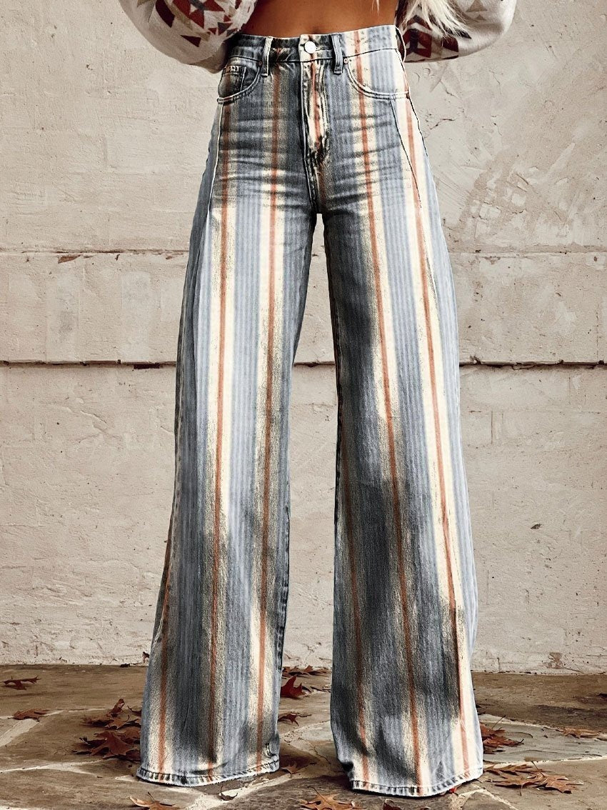 Hot Selling Plus Size Women's Casual Pants Thin Imitation Jeans H - D&A