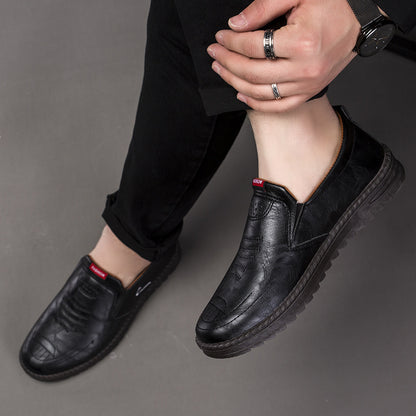 Men's Leather Shoes Spring Leisure Slip-on - D&A