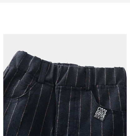 Striped Trousers Boys Kids Kids Elastic Waist Casual Pants - D&A