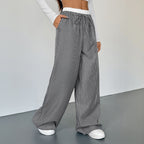 Women's Stitching Striped Casual Trousers - D&A