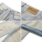 American High Street Waste Soil Wind Splash Ink Worn Jeans - D&A