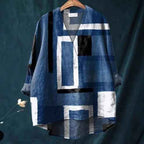 Fashion Digital Printing Large Wide V-neck Top