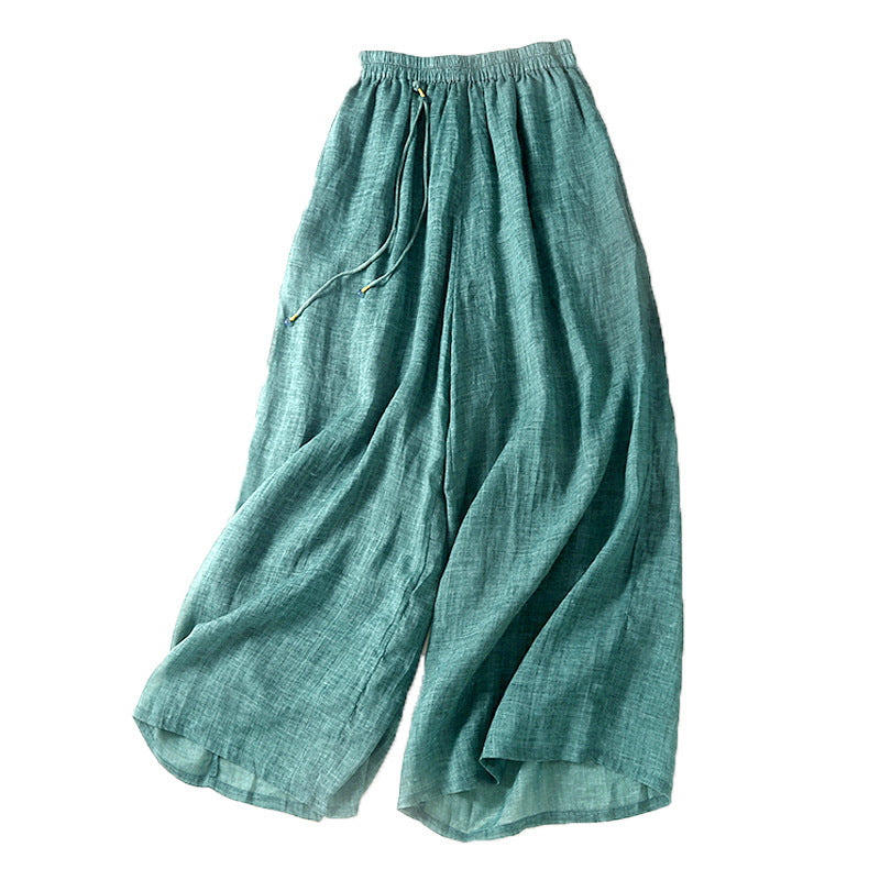 Lightweight Elegant Ramie Women's Pants Versatile Slimming Casual - D&A