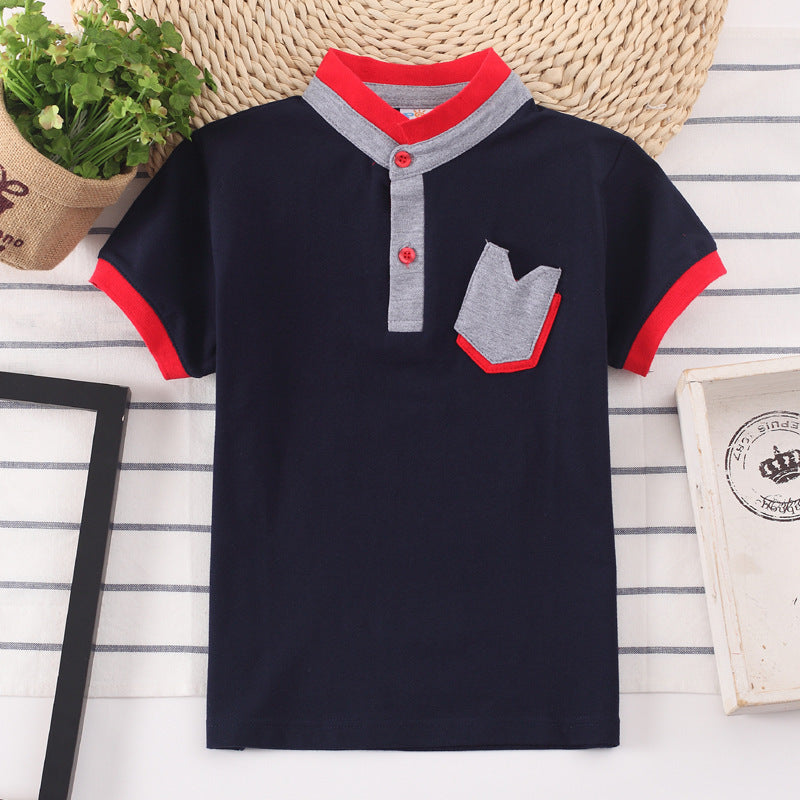 Kids Shirt Children Clothes Baby Wear Boys Tops Royal blue - D&A
