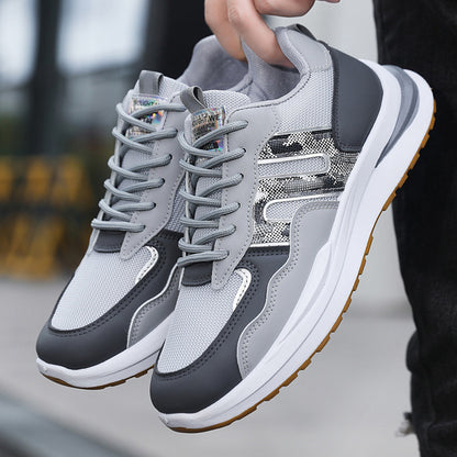 Plus Size Men's Mesh Breathable Sports Casual Shoes Gray - D&A