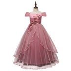 One-shoulder Princess Flower Dress Costume - D&A