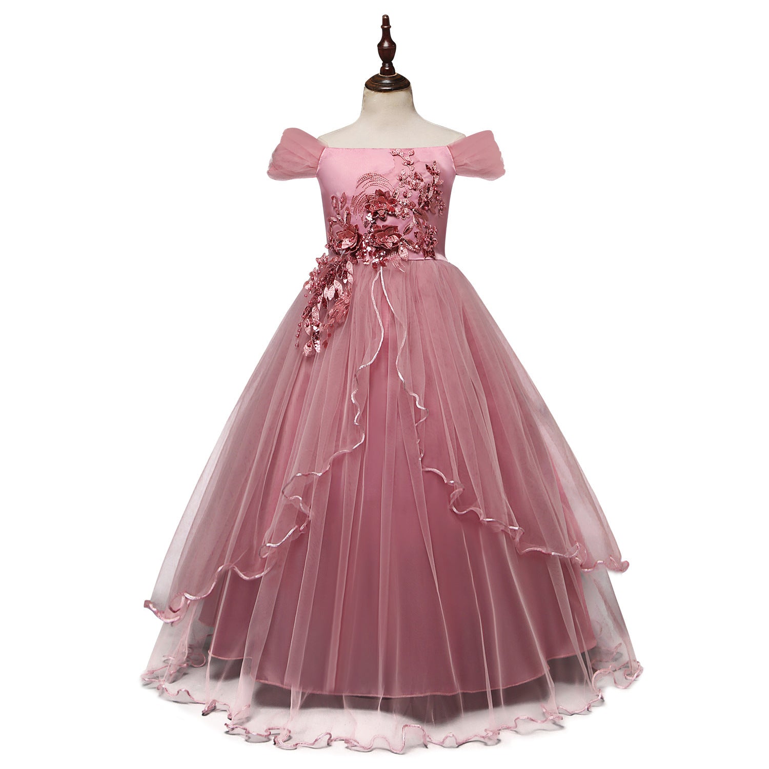 One-shoulder Princess Flower Dress Costume - D&A