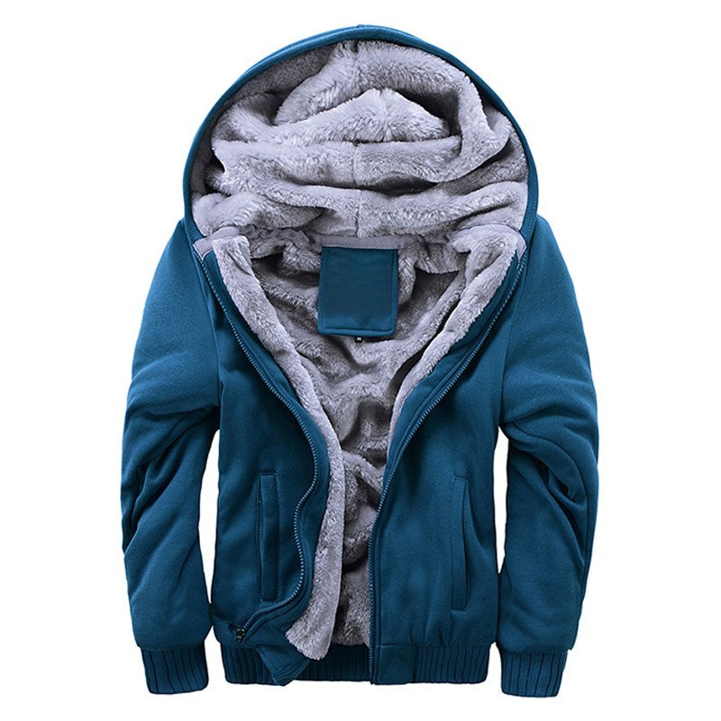 Plus Fleece Sweater Men S Casual Sport Fleece Hooded Jackets - D&A