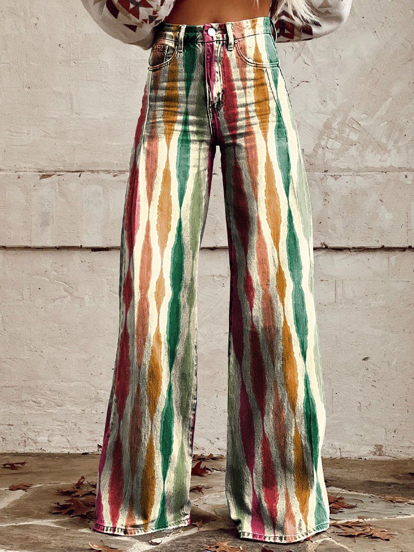 Hot Selling Plus Size Women's Casual Pants Thin Imitation Jeans H - D&A