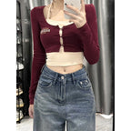Love Embroidered Wide-leg Simple Casual Jeans - D&A