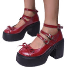 Women's Thick-soled Lace-up Loafers Fall Versatile British Leather Shoes - D&A