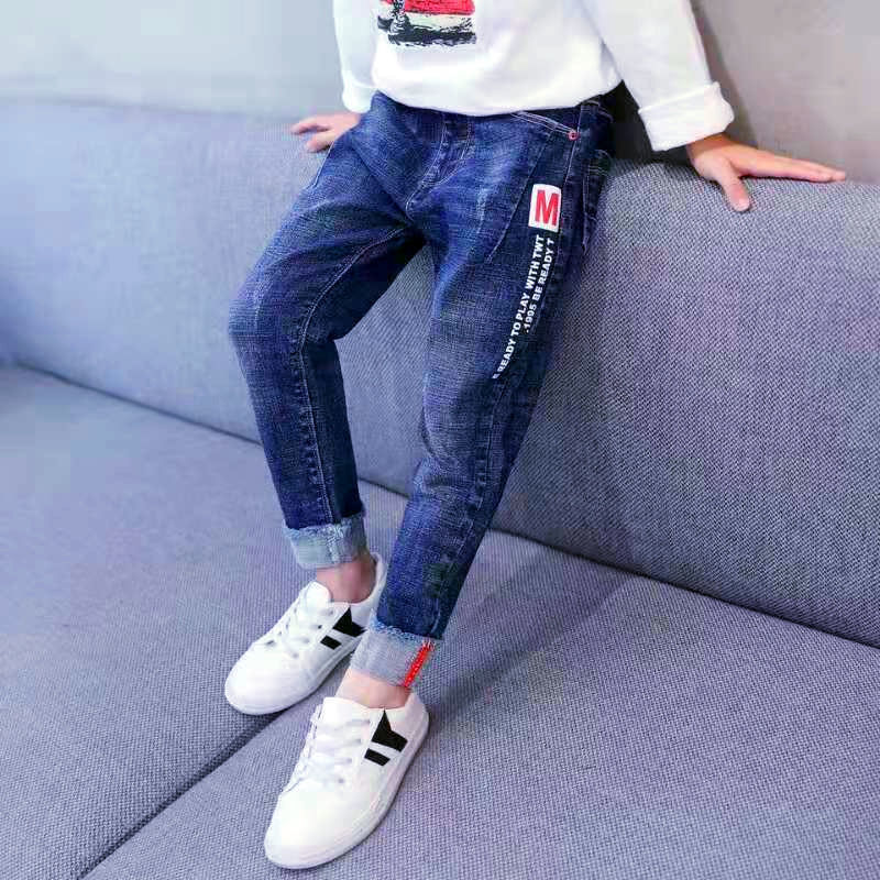 Boys Jeans Autumn And Winter New One-piece Velvet O - D&A