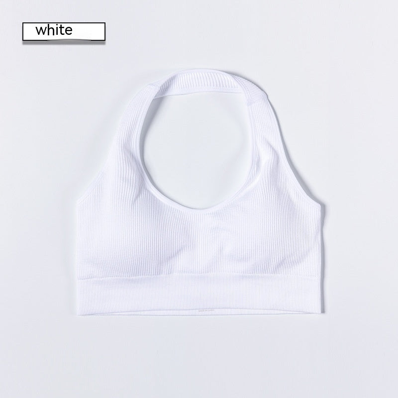 Bra European And American Sports Fitness Yoga Sports Bra White - D&A