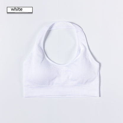 Bra European And American Sports Fitness Yoga Sports Bra White - D&A