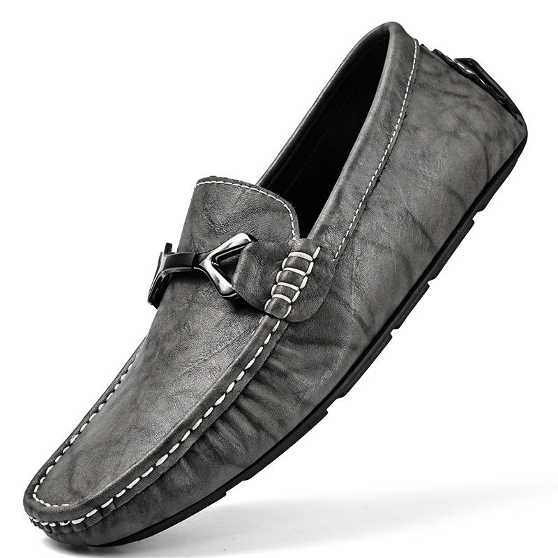Genuine Leather All-match Men's Slip-on Gommino - D&A