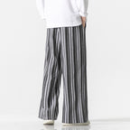 Vintage Stripe Loose Straight Mopping Pants - D&A