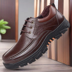 Casual Leather Shoes Men's Summer Breathable Non-stinky Feet Work Shoes - D&A