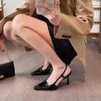 Women's High Heels Spring And Summer Sandals Black 8cm - D&A