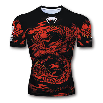 Boxing Short Sleeve MMA Fighting Top Sports T-shirt - D&A