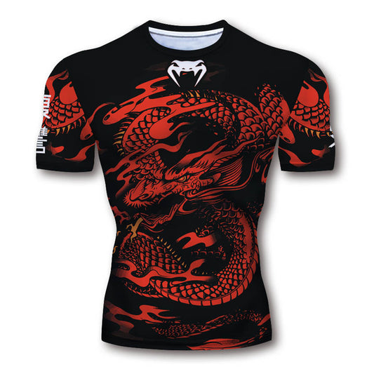 Boxing Short Sleeve MMA Fighting Top Sports T-shirt - D&A