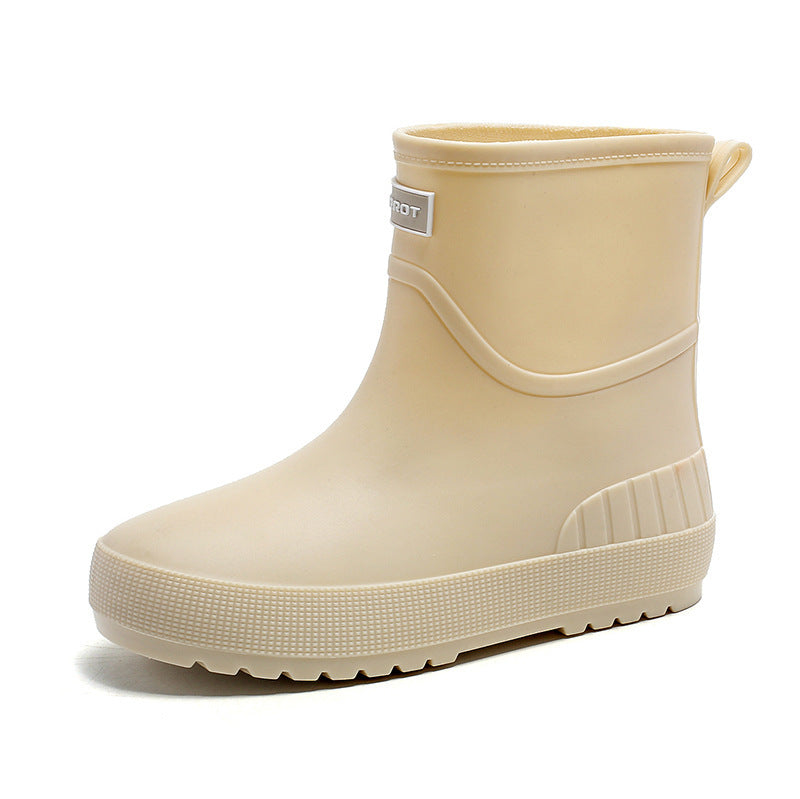 Mid-calf Women's Stylish Water Shoes Outdoor Non-slip Adult Rain Boots - D&A
