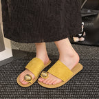 Women's Versatile Flat Bottomed French Toe Flip Flops - D&A